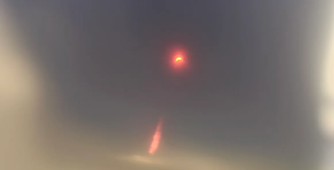 A bad photo of the solar-eclipse