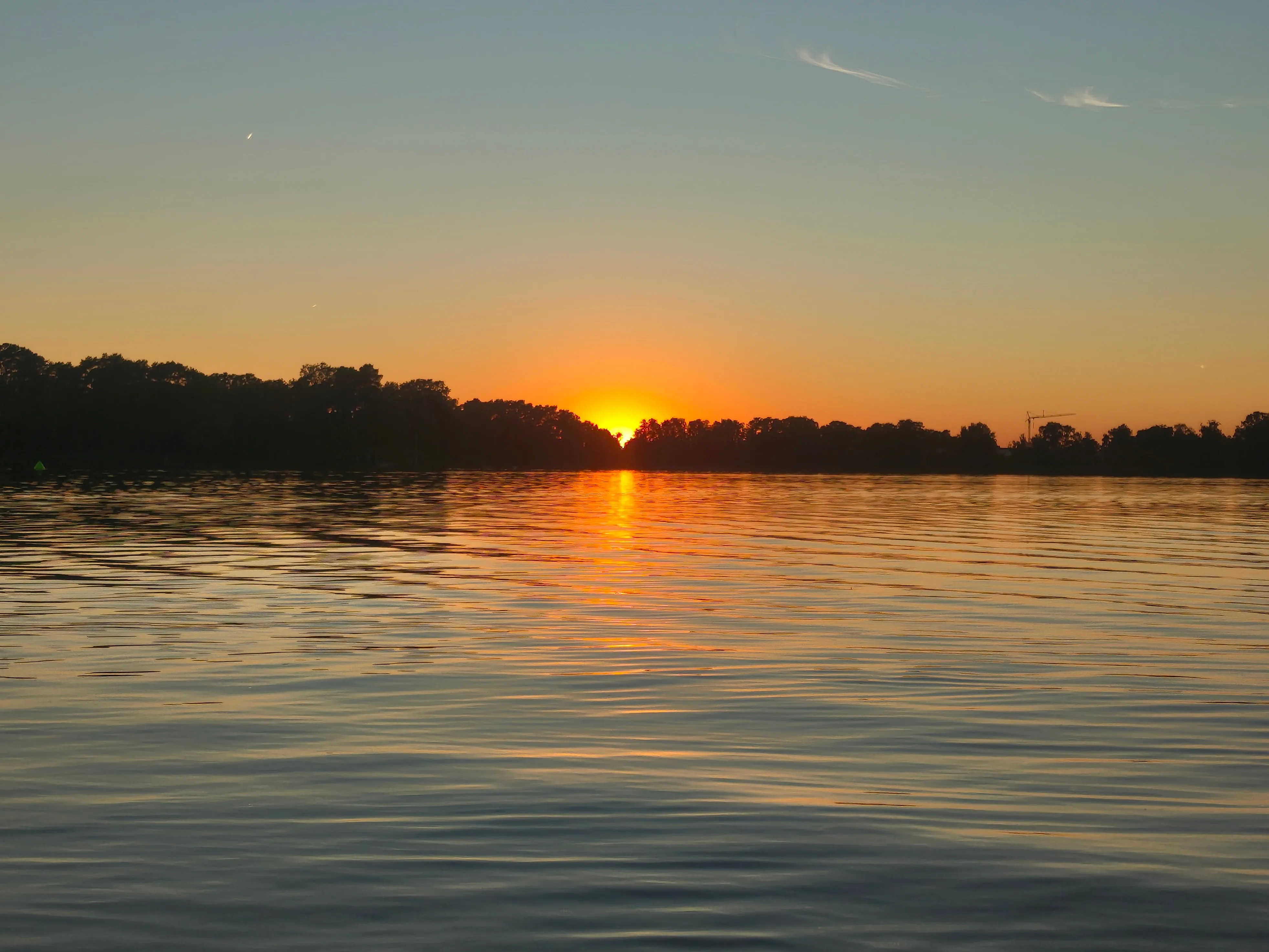 sunset over the Großer Müllroser See